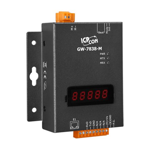 GW-7838-M CR | Modbus TCP Server to M-Bus Master Gateway (Metal Case)(RoHS)